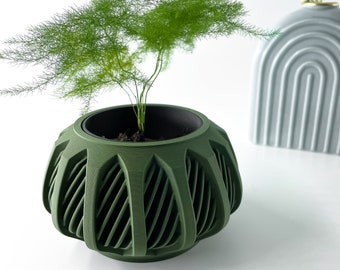 Indoor Planter Pot with Drainage | Unique Geometric 3D Printed | Planter Pot  | Plant Pot | Flower Pot | The Mirex Planter