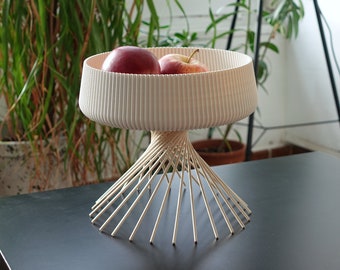 Fruit Bowl “Fire” | Decorative Storage Bowl | Modern Minimalist Design | Durable & Unique