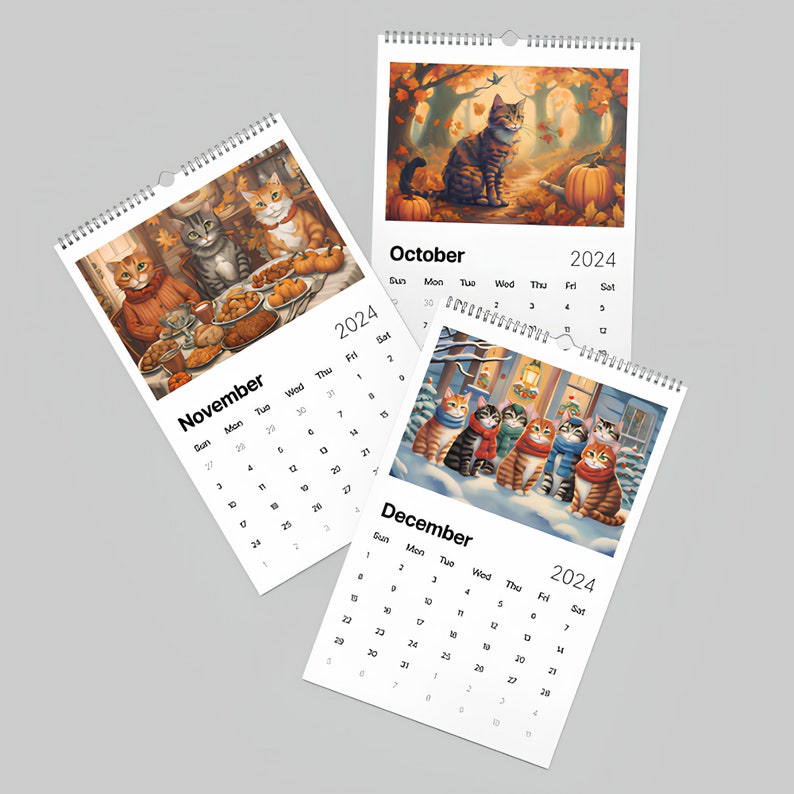 2024 Calendar Whisker Wonderland Louis Wain Inspired Etsy Canada