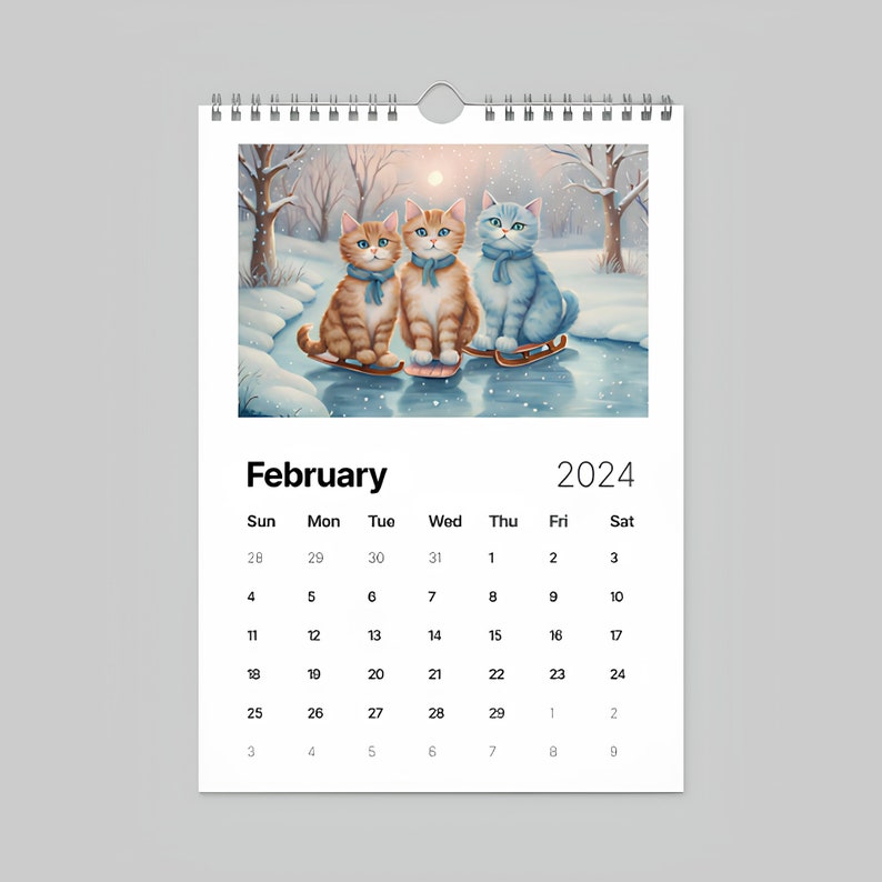 2024 Calendar Whisker Wonderland Louis Wain Inspired Etsy UK