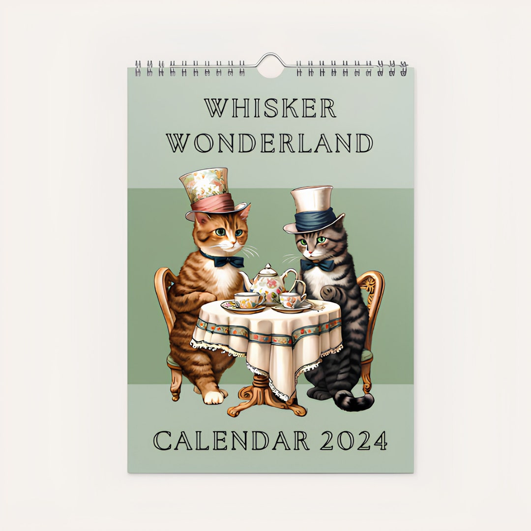 Calendario 2025, Calendario inspirado en Whisker Wonderland Louis Wain
