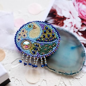 Bead Brooch Kit, DIY Beaded Jewelry Making Kit, Handmade Brooch Bead Embroidery, Jewelry Craft Kit, Handcrafted Jewelry Kit, Christmas Gift