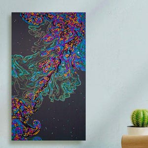 Galaxy Bead Embroidery Kit, DIY Cosmic Art on Canvas for Adults, Beaded Space Scene, Handmade Craft Gift, Modern Wall Decoration