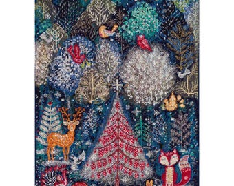 Kreuzstichpackung für Anfänger, lustige moderne Kreuzstichkunst, einfaches gezähltes Stickset, Weihnachtsbastelset, einzigartiges Geschenk für Handwerker
