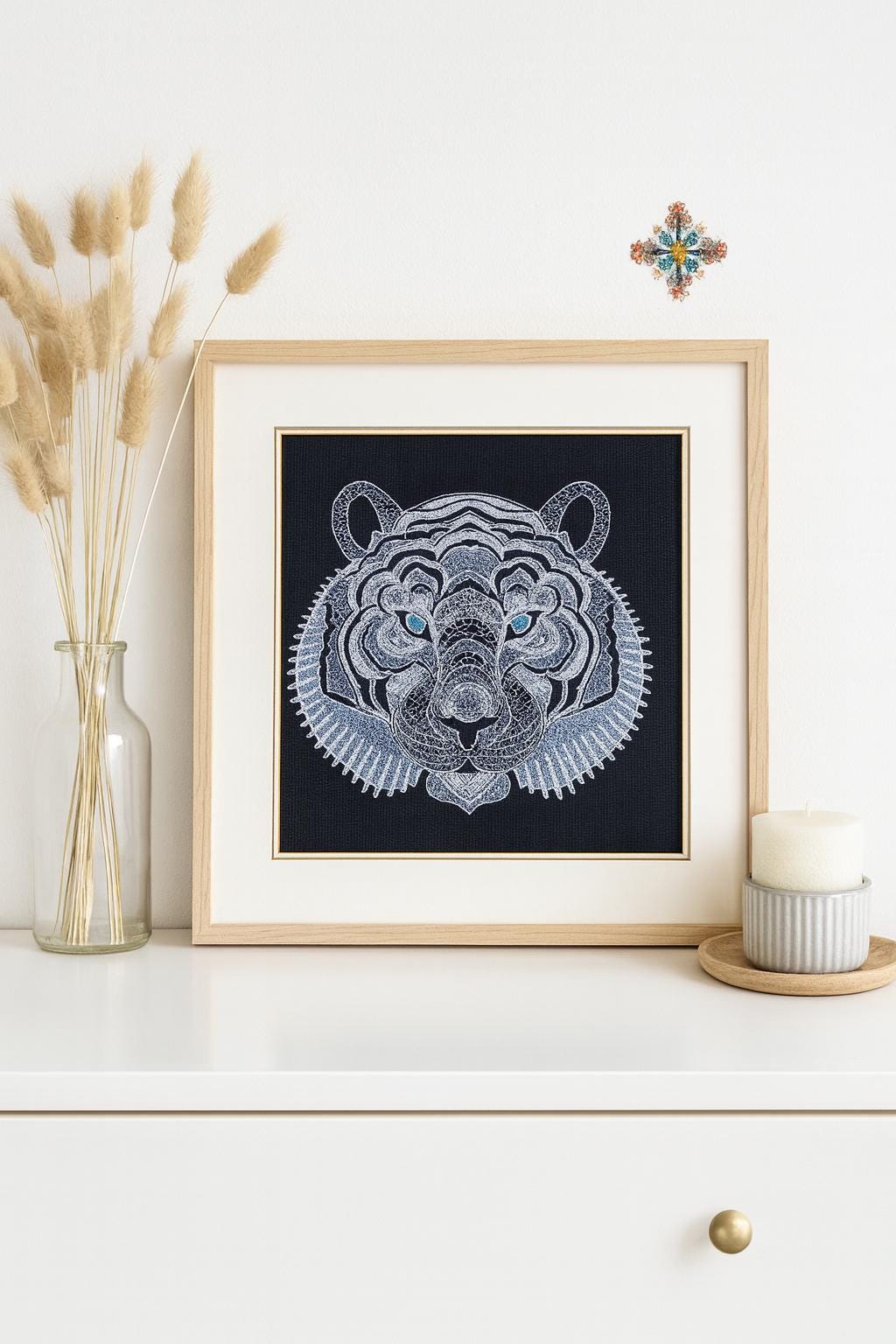 Brennora Voorbedrukte kruissteekkits 11CT borduursets voor volwassenen beginners dier eend doe-het-zelf eenvoudig patroon naaldpunt kits ambachten voor decor 40x50 cm