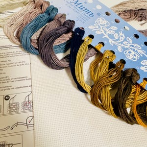 Beaded embroidery owl design, counted cross stitch kit with rhinestone chain and premium materials.