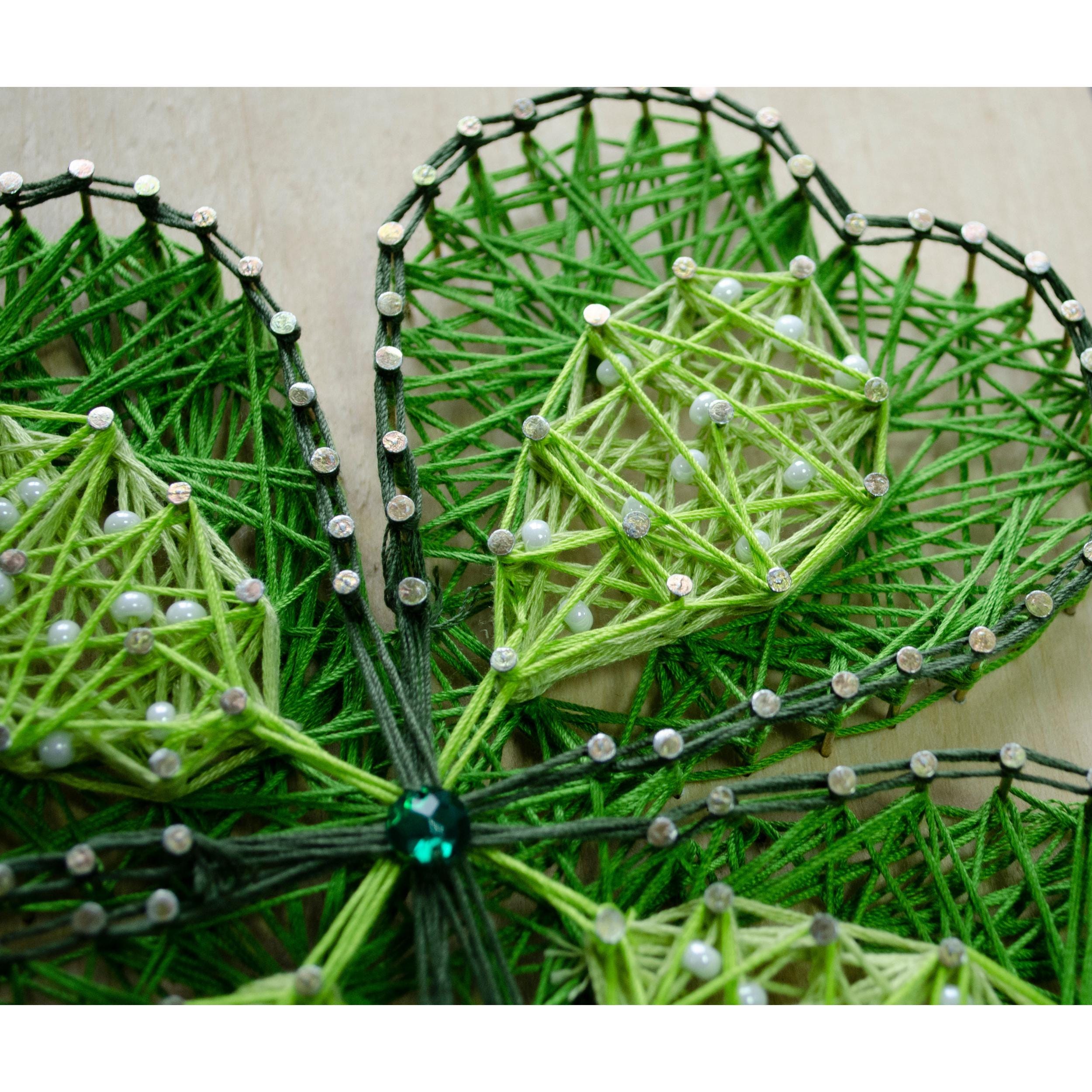String Art Kit Four Leaf Clover Design, DIY Nail and Thread Craft Kit ...