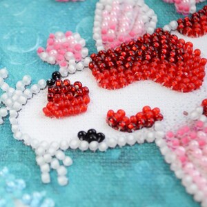Perlenstickerei Koi Fisch, Perlenstickerei, Nadelspitze Kits, Anfänger Kit, Perlen Kit, Koi Malerei, handgemachtes Geschenk Bild 5