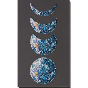Perlenstickerei Kit &quot;&quot;Mondphasen&quot;&quot;: Elegante Mondstickerei, Perlenstickerei, Detaillierte Handarbeiten für das Wohn Dekor oder ein Geschenk für Sie, Abris Art.&quot;