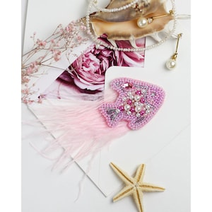 DIY Jewelry Making Kit "Small Fish":Bead Embroidery Kit for Beaded Fish Brooch, DIY Craft Kit, Handmade Jewelry Kit, Gift for Her, Abris Art