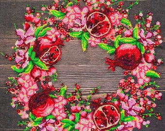 Beaded Flowers Embroidery Kit, Easy DIY Floral Beadwork Set For Adults, Hand Embroidery Beaded Painting Craft Kit, Handmade Christmas Gift