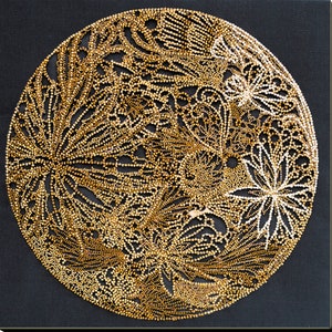 Bead Embroidery Kit &quot;&quot;Mond filigran&quot;&quot;: Perfektes Geschenk für Sie und Home Décor, Perlenstickerei Kit mit Easy Pattern und Moonlit Design Abris Art.&quot;