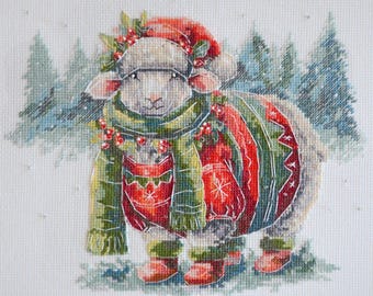 Kreuzstichpackung Winter - Modernes Zählmuster Set für Erwachsene, einfaches DIY Weihnachtsbastelset, lustiges handgemachtes Geschenk für Handwerker