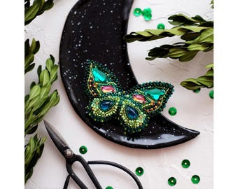 Brooch Making Kit, DIY Beaded Jewelry Set, Handmade Butterfly Brooch Embroidery Kit, Beadwork Jewelry Craft Kit For Adults, Gift For Her