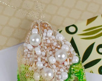 Kit DIY Création De Bijoux – Perles, Amulette, Broche, Aiguille – Abris Art NEUF