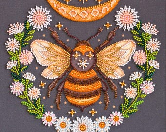 アートキャンバスのビーズ刺繍キット「インドの奇跡」。DIYビーズ