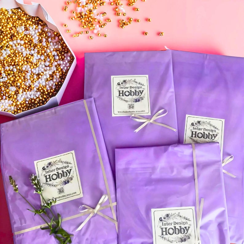 Beautifully wrapped embroidery kits prepared for shipping. Gift-ready packaging demonstrates careful presentation and secure delivery, making the pumpkin pincushion sampler kit a thoughtful gift for stitchers, crafters, and embroidery enthusiasts.