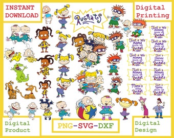 Rugrats Png Svg  bundle, Rugrats PNG, Rugrats SVG, Rugrats Clipart, Rugrats digital files, Instant Download, SVG for cricut, layered files
