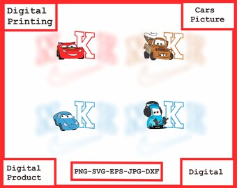 Cars Friends PNG Svg, Cars Clipart, Cars SVG, Planes and Cars Birthday Bundle, Instant Download, Instant Download Lightning Mcqueen Mater