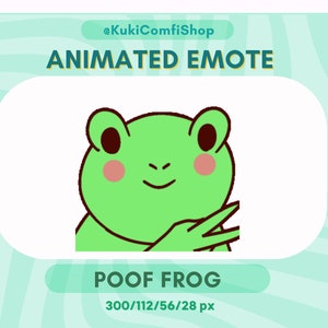 ANIMATED Peace out Frog Emote for Twitch and Discord, Frog Emote, Poof Disappearing Emote, Animated Twitch Emote, Frog Twitch Emotes