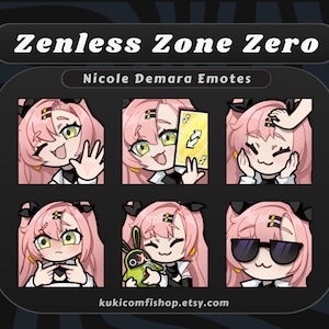Pack d&#39;émoticônes Zenless Zone Zero Nicole Demara Twitch - Emojis art numérique pour streamers
