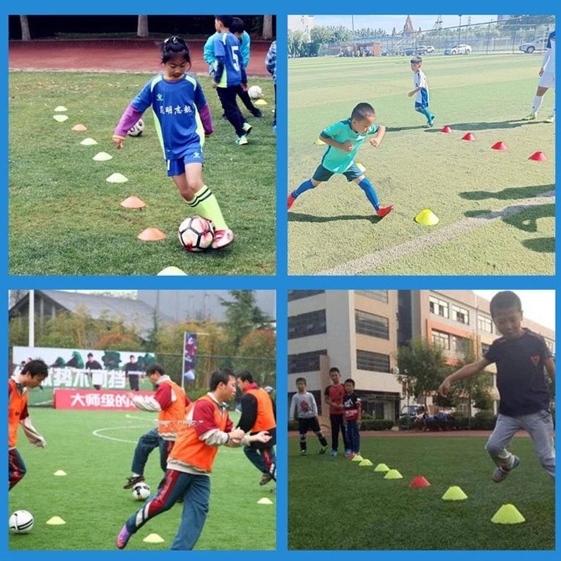 Ensemble de 10 cônes équipement d'entraînement de football pour enfant cônes de disque Pro Obstacles d'exercice d'agilité évitant les accessoires d'entraînement sportif image 6