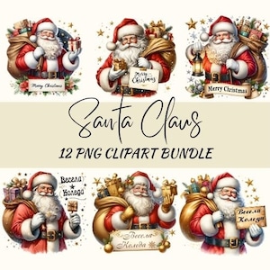 Weihnachtsmann Digital Download | Weihnachten Clipart | Urlaub Dekor | Druckbare Weihnachtsmann Kunst | Sofortdownload | Festliche Weihnachtsmann Illustration