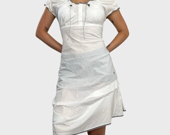White Cop Copine Frilly Summer Dress - L/XL