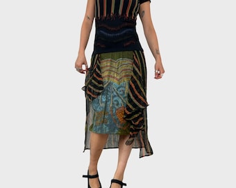 Save The Queen Graphic Mesh Midi Dress - S/M