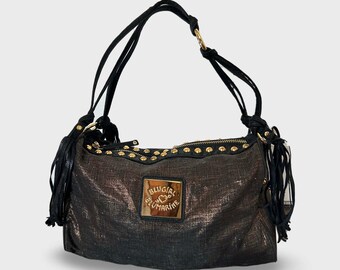 Blumarine Brown Gold Shimmer Handbag