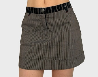 Cop Copine Striped Mini Skirt - S