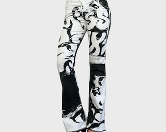 Miss Sixty Graphic Face Print Jeans - S/M
