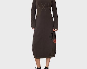 Cop Copine brown midi dress