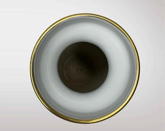 ヴィンテージ バイエルン磁器花瓶 – 金箔デザイン – 白と金箔のドイツ