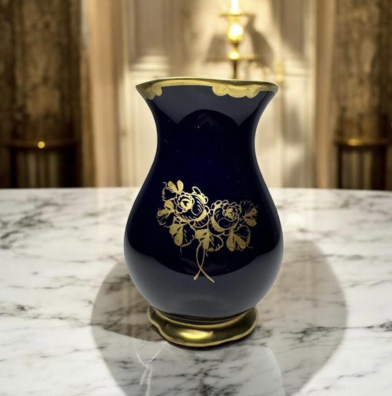 ヴィンテージ コバルト ブルーの花瓶 ウンター ヴァイス バッハ