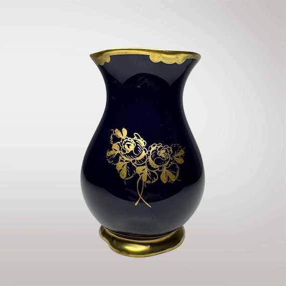 ヴィンテージ コバルト ブルーの花瓶 ウンター ヴァイス バッハ