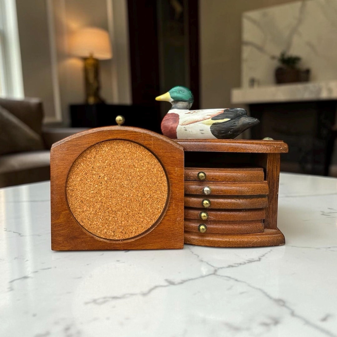 vintage-duck-coaster-set-mallard-wood-coasters-with-holder-rustic