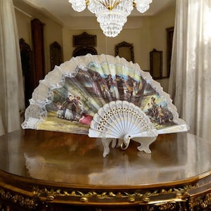 Abanico Plegable Arcoíris - Manual, Decorativo, Ideal Para Fiestas, Bodas Y Regalos