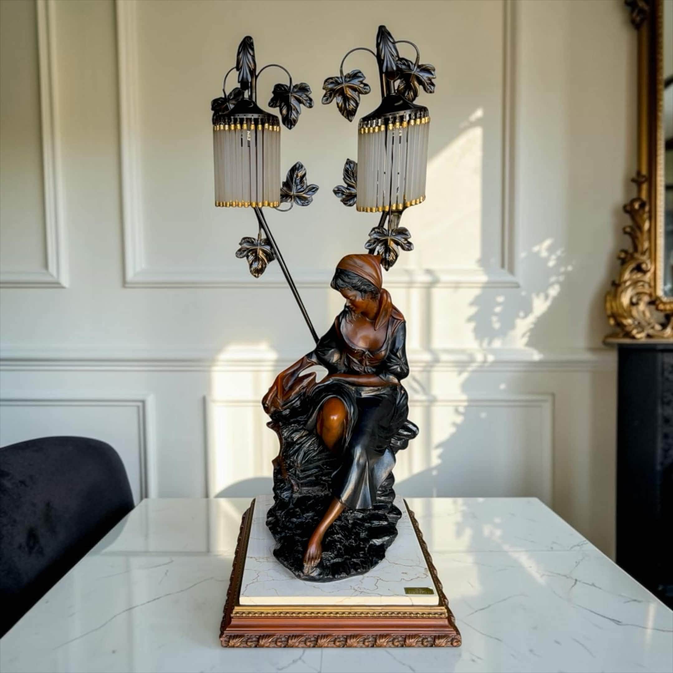 Art Nouveau Lamp Woman - Etsy