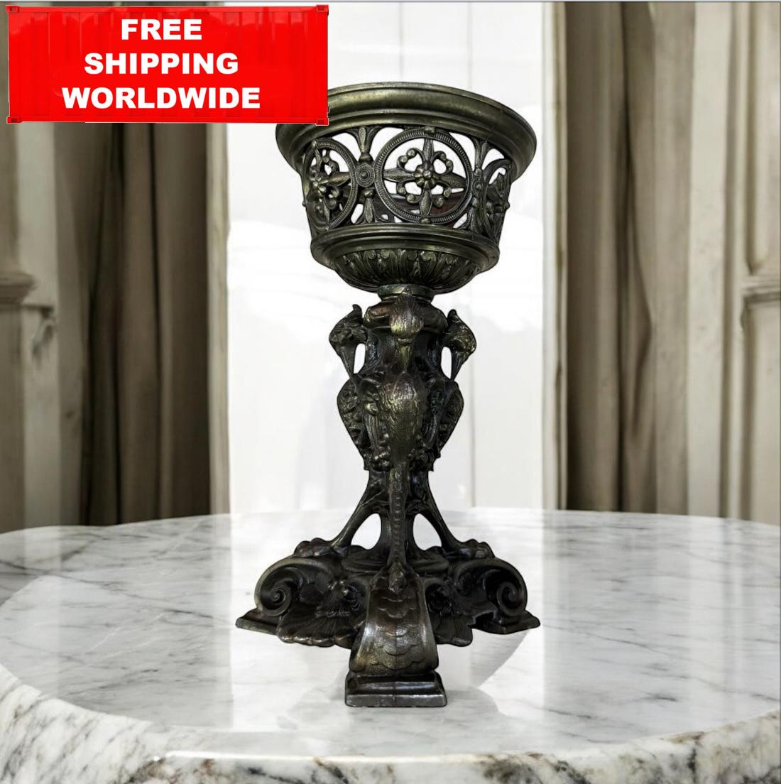 ヴィンテージバロックブロンズシャンデリアスタイルキャンドルホルダー