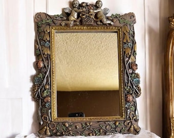 フランス vintage アンティーク♡ロココミラー Antique French Rococo Mirror Framed Hanging Wall Mirror