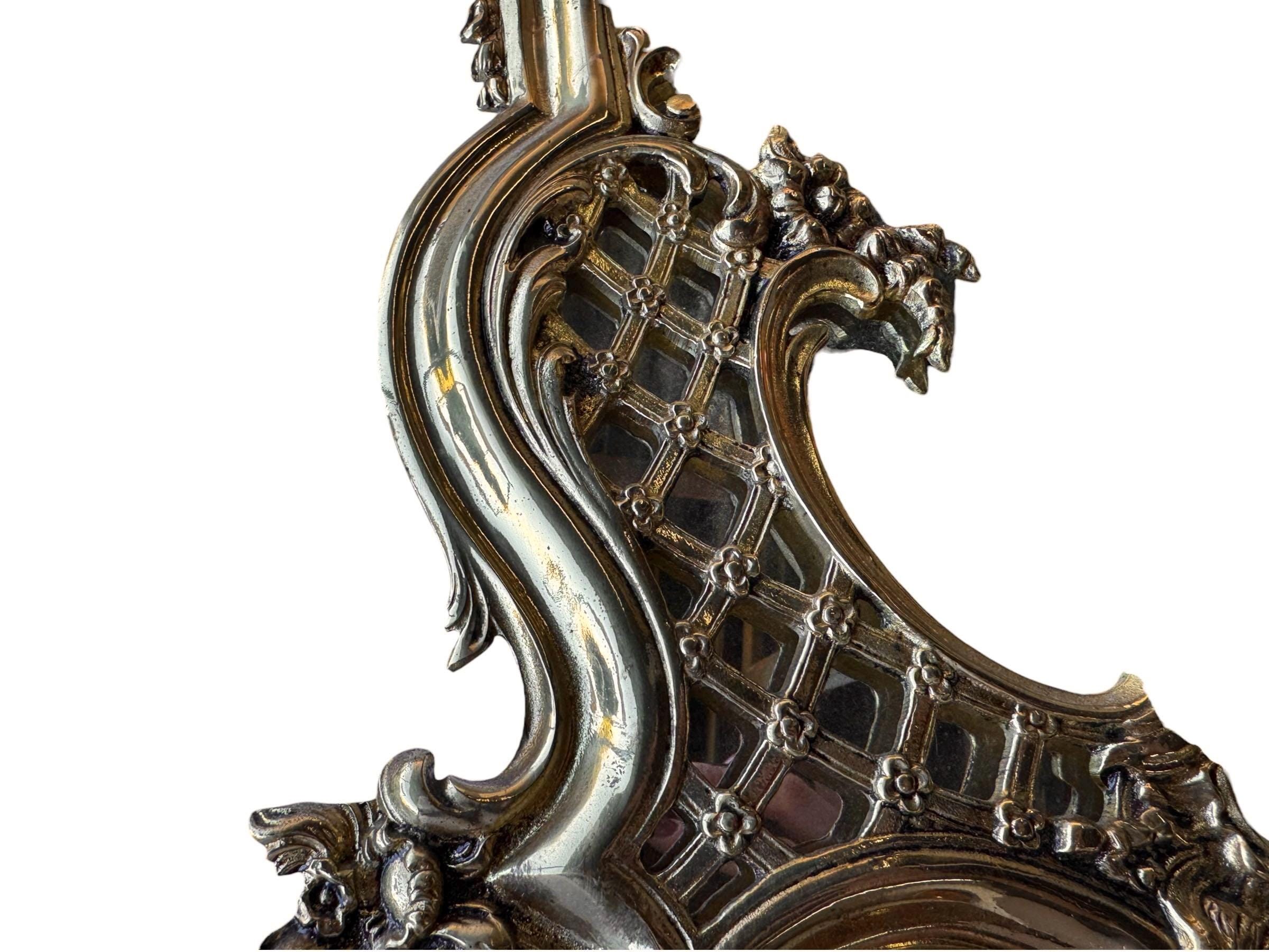 Large Rococo Mirror Large Rococo Bronze Wall Mirror, Ornate Gilt Frame, Shell Crest ...
