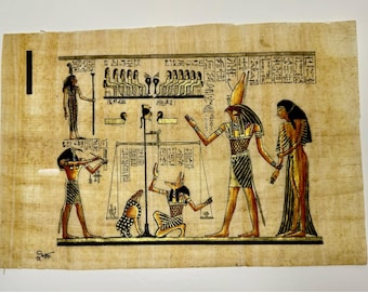 今週のおすすめ製品 Vintage his & Akhenaton Pharaoh Papyrus Egyptian Authentic 絵画