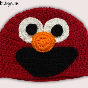 Crochet Red Monster Hat - Cozy and Cute Crochet Monster Beanie for Kids