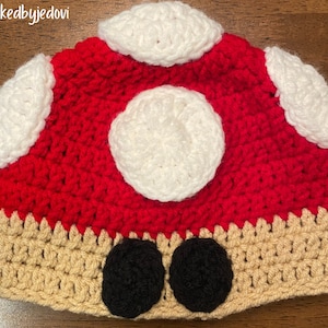 Crochet Mushroom Hat - Mushroom Beanie - Crochet Character Hat