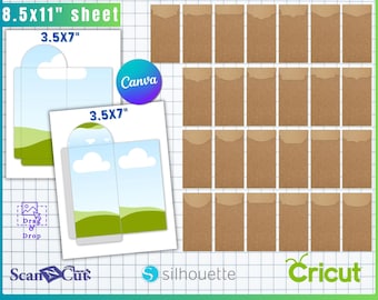 Puede incluir: Un paquete de plantillas de sobres para dinero con 25 sobres marrones. El diseño incluye plantillas para sobres de 8,9 x 17,8 cm y hojas de 21,6 x 27,9 cm. Compatible con Canva, ScanNCut, Silhouette y Cricut. Descarga instantánea en formatos SVG, PSD, PNG, DXF, EPS y AI.