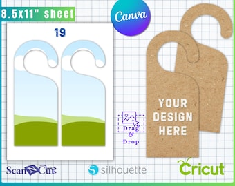 Door Hanger Template | Door Hanger SVG & Canva Templates | Doorknob Hanging Sign | Sublimation and Cut Template | Canva Editable Design 19