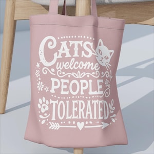 Cats Welcome People Tolerated SVG: Farmhouse Cat Lover Design