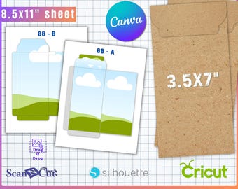 Money Envelope Template | Printable Money Holder Cash Envelope | Gift Envelope Template | Editable Canva & SVG Templates Digital Download 08