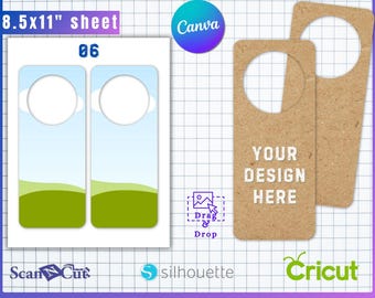 Door Hanger Template | Door Hanger SVG & Canva Templates | Door Knob Hanging Sign | Sublimation and Cut Template | Canva Editable Design 06